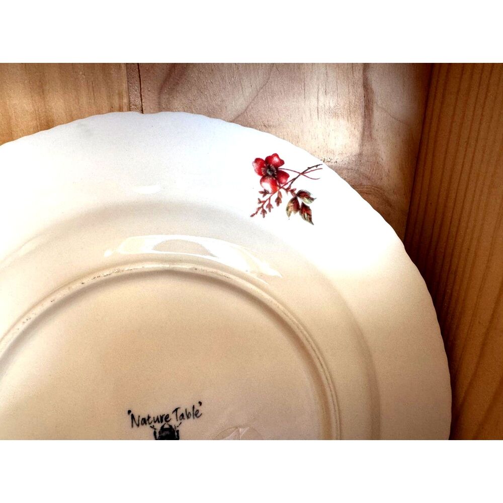 ANTHROPOLOGIE Black Swan Yellow Edge Salad/Dessert Plate SZ 9 1/4" Discontinued - Picture 4 of 8